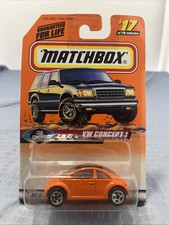 1997 Matchbox VW Bug Volkswagen "VW CONCEPT 1" #17 New Orange Vintage