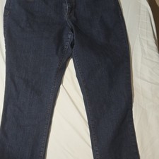 LOFT Plus Straight Dark Wash Blue Denim Jeans...