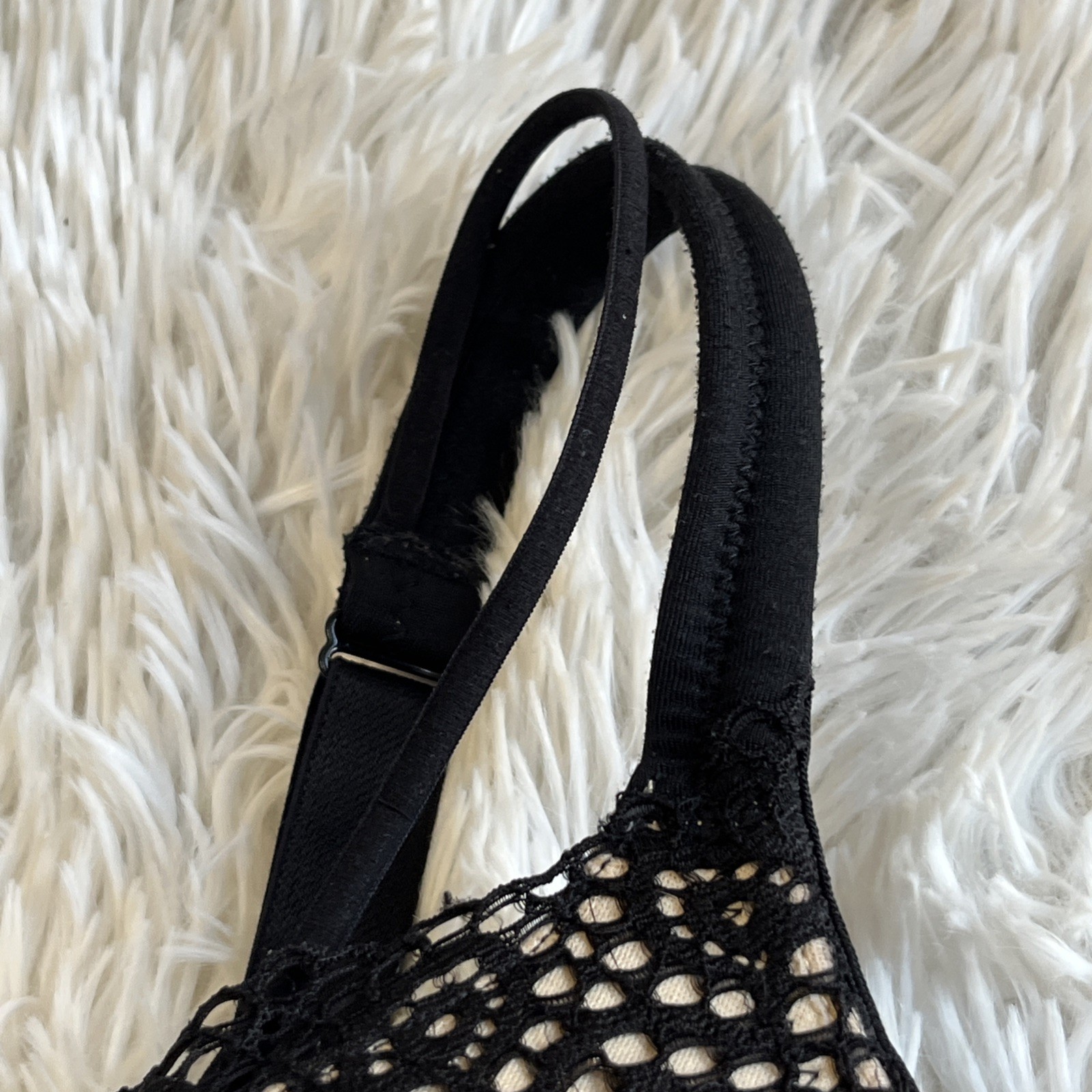 Cacique Bra Womens Size 40F Black Lace Underwire Padded Adjustable Full Coverage