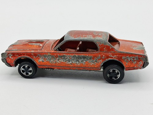 ๐ Vintage 1967 Mattel Hot Wheels Redline Custom Cougar Orange Brown Interior ๐ - Picture 6 of 12