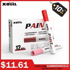 12Pcs Waterproof Permanent Paint Marker Pen For Car Tire Tread Rubber Metal