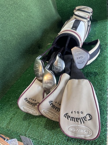 Callaway GES Womens Complete 7 Club Golf Set~3 Woods, 3 Irons, Putter & Bag+HC’s