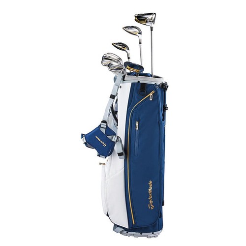 NEW Lady TaylorMade Kalea Gold Stand Complete 10 Piece Golf Set Blue / White