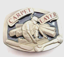 Vintage Carpet Layer Belt Buckle Made in USA Buckles of America New Never Worn