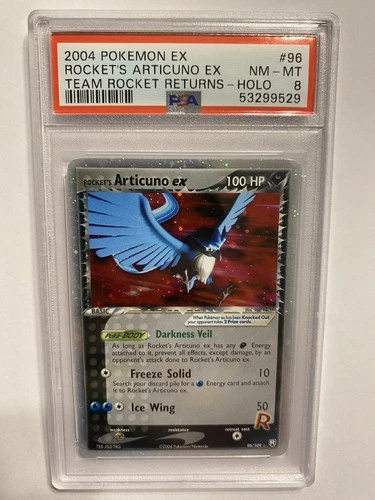 Pokemon TCG PSA 8 - Team Rocket Returns Rocket's Articuno EX #96 Holo 2004