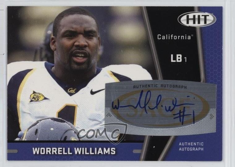 2009 SAGE Hit Worrell Williams #A28 Rookie Auto RC 1s44