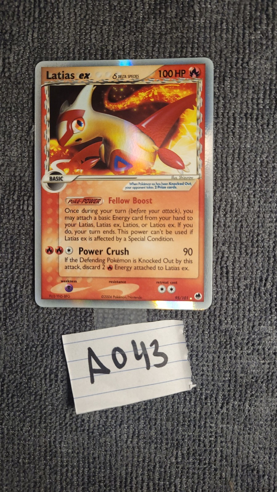 Latias ex (Delta Species) 95/101 Dragon Frontiers HOLO NM