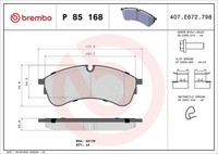 Brembo Bremsbelagsatz, Scheibenbremse Vorderachse U.A. FüR Man, Vw