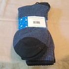 Men's Thermal Boot Socks 2 Pairs Size 10-13 Gray Black Mid Calf Winter