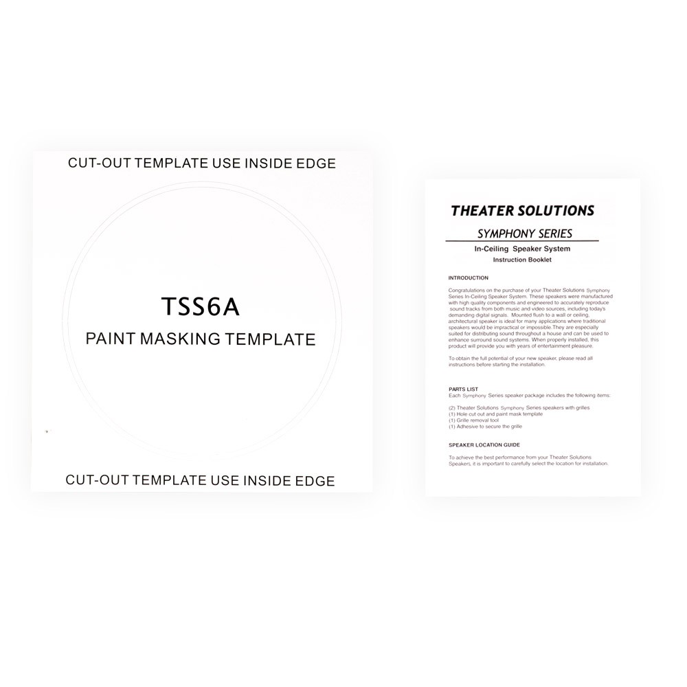 Theater Solutions TSS6A Flush Mount Angled Speakers with 6.5" Woofers 4 Pack