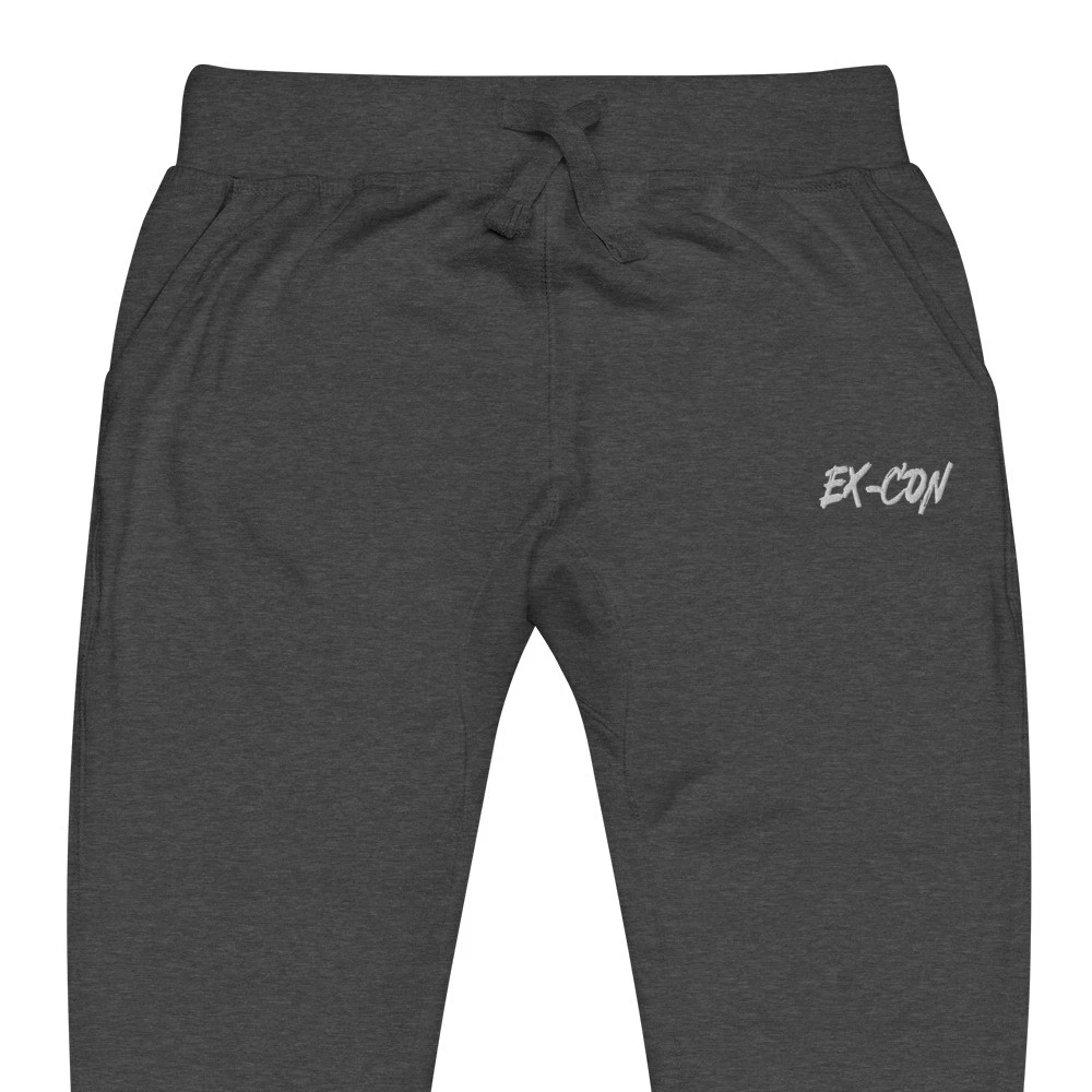 EX-CON Charcoal Fleece Sweatpants – Unisex Jogger Sweatpants