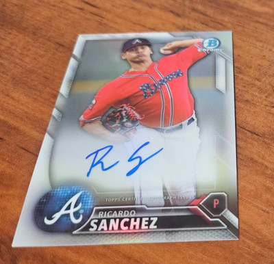 Ricardo Sanchez #'d 316/499 auto autograph 2016 Bowman Chrome refractor CPA-RS