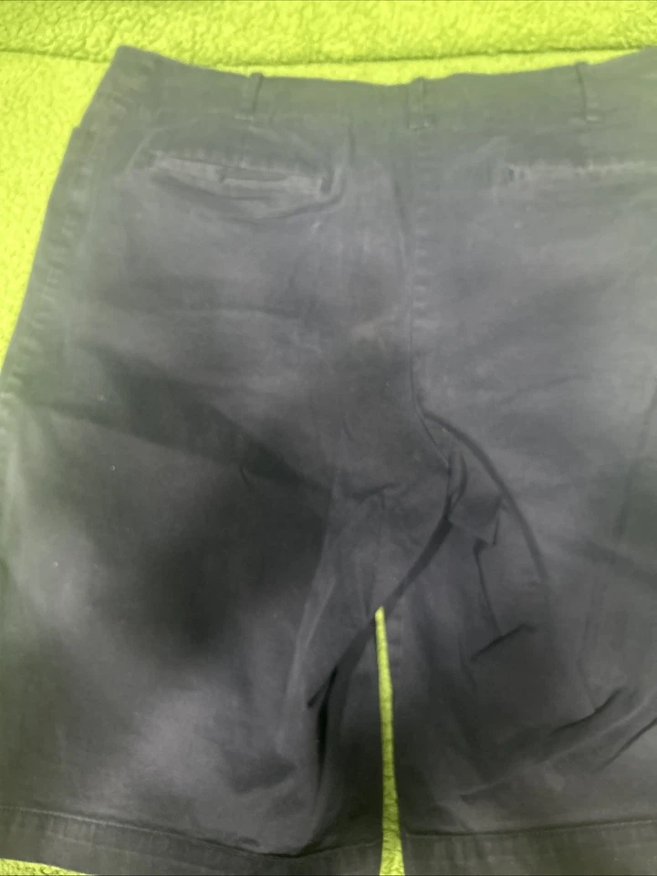 Bermudas Chinas Talbots Talla 8 Negro Algodón Calce Regular Frente Plano Preppy Foto 3 de 4