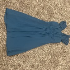 Alfred Angelo Blue Chiffon Sleeveless Bridesmaid Dress