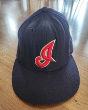 Vintage Cleveland Indians Script I New Era 59Fifty Fitted 7 3/8 Hat Cap Wool MLB