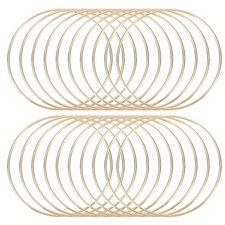 20 Pcs Dream Catcher Rings Metal Craft Hoops Floral 5 Inch Macrame Rings Gold