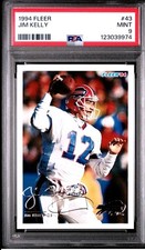 🔥🏈1994 FLEER #43 JIM KELLY BILLS HOF POP 1 PSA 9🔥🏟
