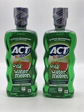 ACT Kids Anticavity Fluoride Rinse, Wild Watermelon, 16.9 Ounce Pack of 2