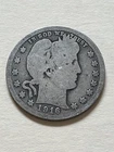 1916 D Barber Quarter 25c actual coin