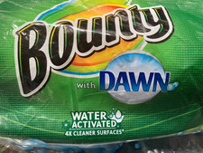BOUNTY  DISCONTINUED RARE 2 PACK DAWN WATER ACTIVATED 49 2-PLY SHEETS/ ROLL