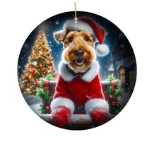 Welsh Terrier Christmas Tree Porcelain Ornament