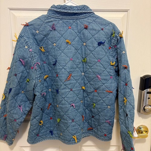 Giacca trapuntata vintage Tantrums chambray con bottone... - Foto 4 di 6