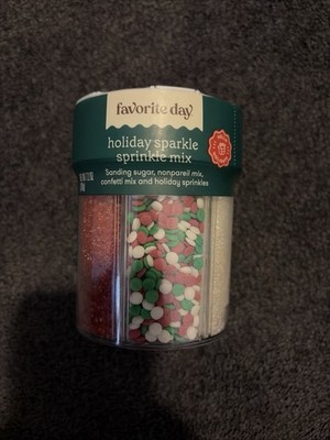 Favorite Day  6-Cell Christmas Holiday Sprinkles - sanding sugar nonpareils