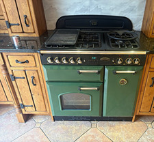 Rangemaster Classic 90 90cm Gas Range Cooker 5 Burner 2 Oven Grill Timer Green