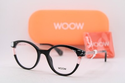 NEW WOOW SUGAR SUGAR 1 COL 100 BLACK CLEAR PINK AUTHENTIC EYEGLASSES 49-18