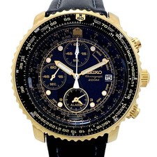 Raro Seiko Pilot Flight Alarm Cronografo SNA414P1