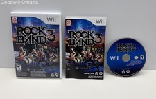 Nintendo Wii - Rock Band 3 + Case & Manual - Boot Tested