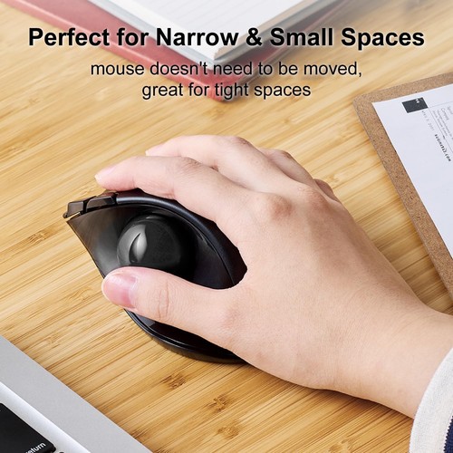 ELECOM EX-G Trackball Mouse, 2.4GHz USB Wireless, Ergonomic Right Handed - Picture 6 of 9