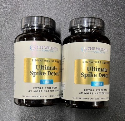 2X The Wellness Company  Ultimate Spike Detox  Formula 120caps, Sealed 03/28