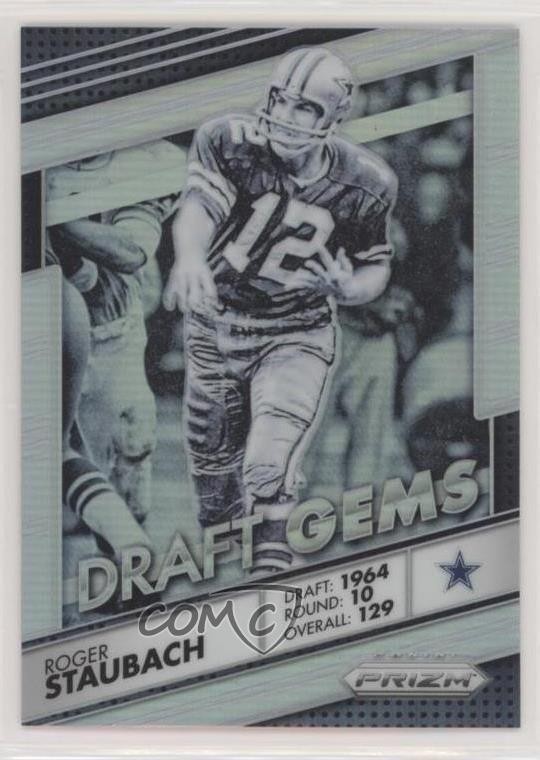 2016 Panini Prizm Draft Gems Silver Prizm Roger Staubach #8 HOF qw7