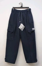 Pro Club Heavyweight Fleece Comfort Cargo Long Men's Pants Size Small Navy