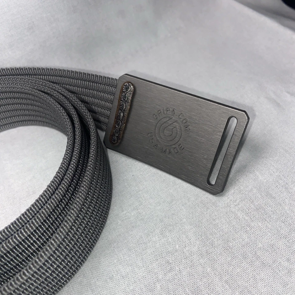 GRIP6 Tactical Gray Web Belt Mens Nylon Adjustable Size Small - Image 3 of 4