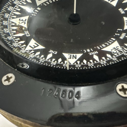Vintage E.S. Ritchie Nautical Ship Compass Maritime Binnacle Brass - 第 3/10 張圖片