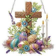 Easter Eggs Diamond Art Hanging Kit For Adults DIY Crystal Mosaic Decor