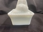 1860s * Boston Sandwich Milk Glass Dog Covered Dish PEKINGESE or SPANIEL — photo 4