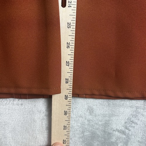 Vintage JC Penny Shirt Mens 42R Brown Solid Shacket Peak Lapel Thick 1970s Disco - Picture 12 of 12