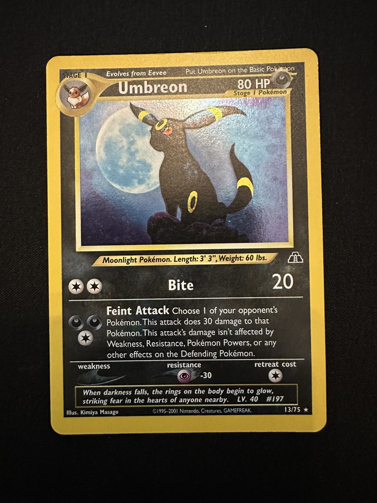 Umbreon Holo Neo Discovery 13/75 Pokemon