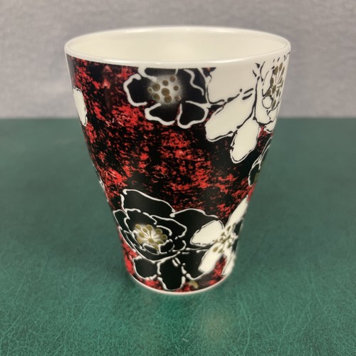 Dunoon Jane Fern Mug Bone China "Kujo" Red White Black Floral Made in England - Picture 2 of 6