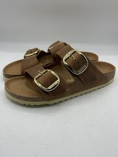BIRKENSTOCK ARIZONA BIG BUCKLE SLIDE SANDAL ANTIQUE COGNAC OILED Sz Eu 39 Us 8