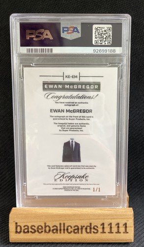 2022 Keepsake Edition EWAN MCGREGOR Logo Patch STAR WARS Auto PSA 9 1/1 NS2 - Picture 3 of 4