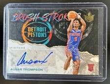 2023-24 Panini Court Kings Ausar Thompson Brush Strokes RC Auto #/75 Pistons