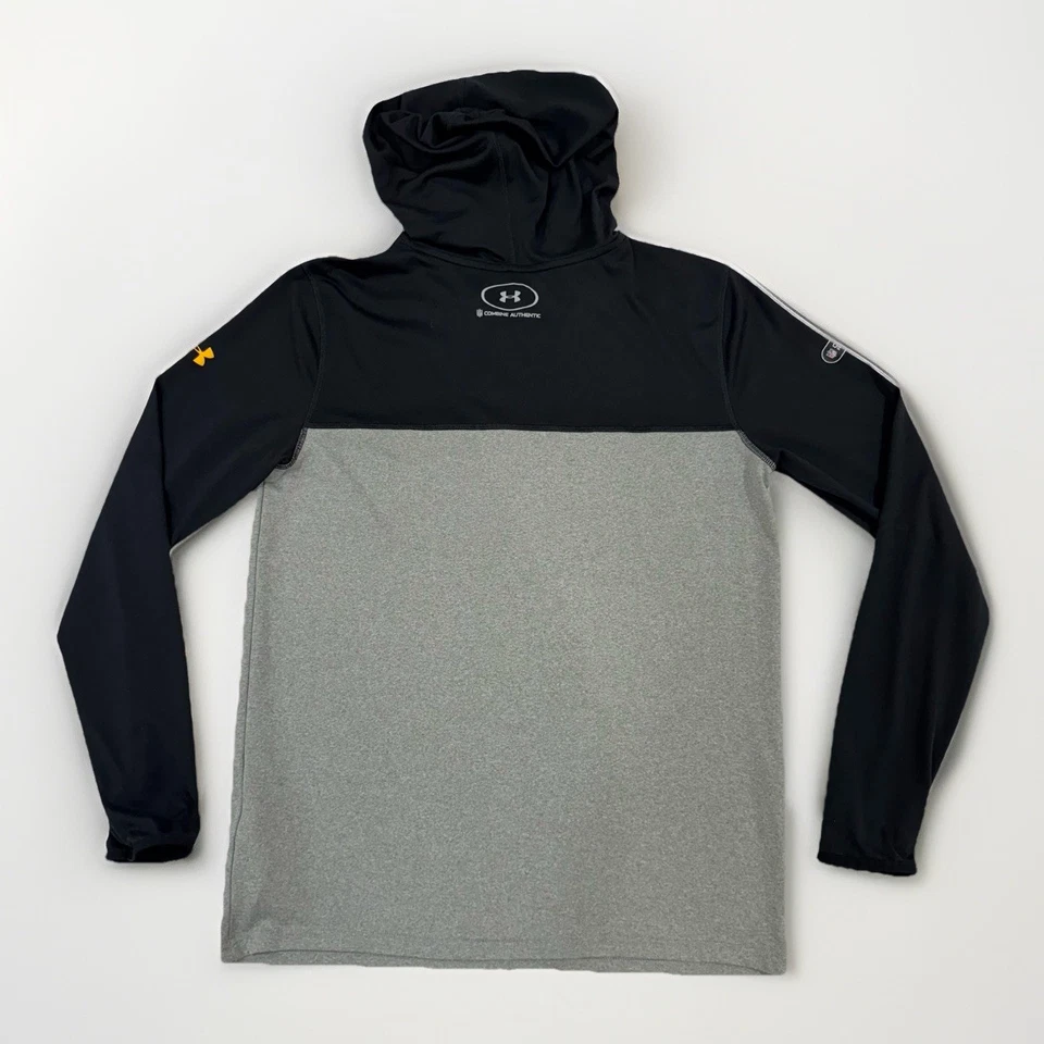 Pittsburgh Steelers Under Armour 1/4 Zip Hooded Pullover Sweatshirt Youth XL - Image 2 of 4