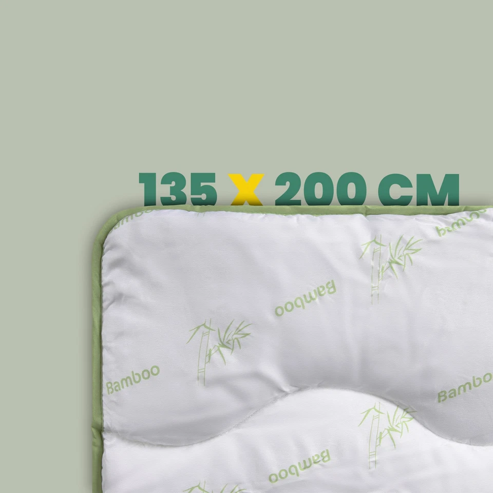 Zudecke 2 Größen Bamboo Steppbett , atmungsaktive Bettdecke mit Bambusfasern - Bild 2 von 4