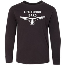 Inktastic Life Behind Bars Mountain Bike Youth Long Sleeve T-Shirt Camping Hike