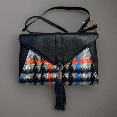 MILLY Black Leather Decorated Hand Bag 11  X 8  New With Tags