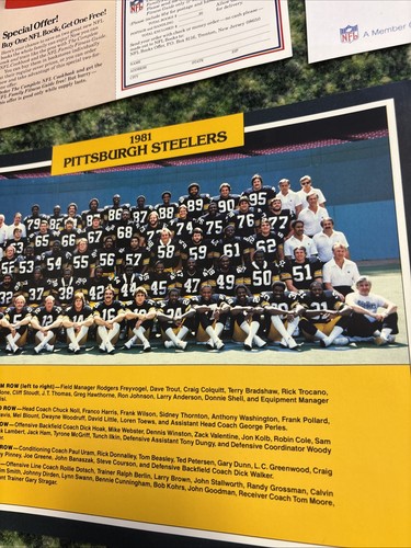 1981 Pittsburgh Steelers Team Photo & Fan Package - Picture 10 of 12